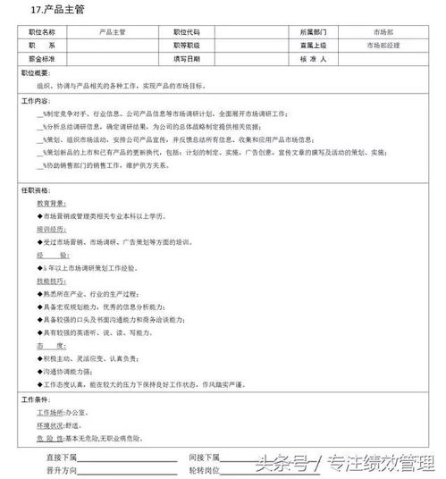 市场营销部门18大核心岗位说明书 构建从市场、客户到产品与企划的全方位团队